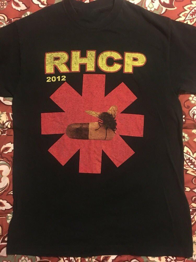 Винтажная Черная Мужская Футболка Red Hot Chili Peppers 2012 TOUR S-234XL A042 Унисекс Футболка XXL