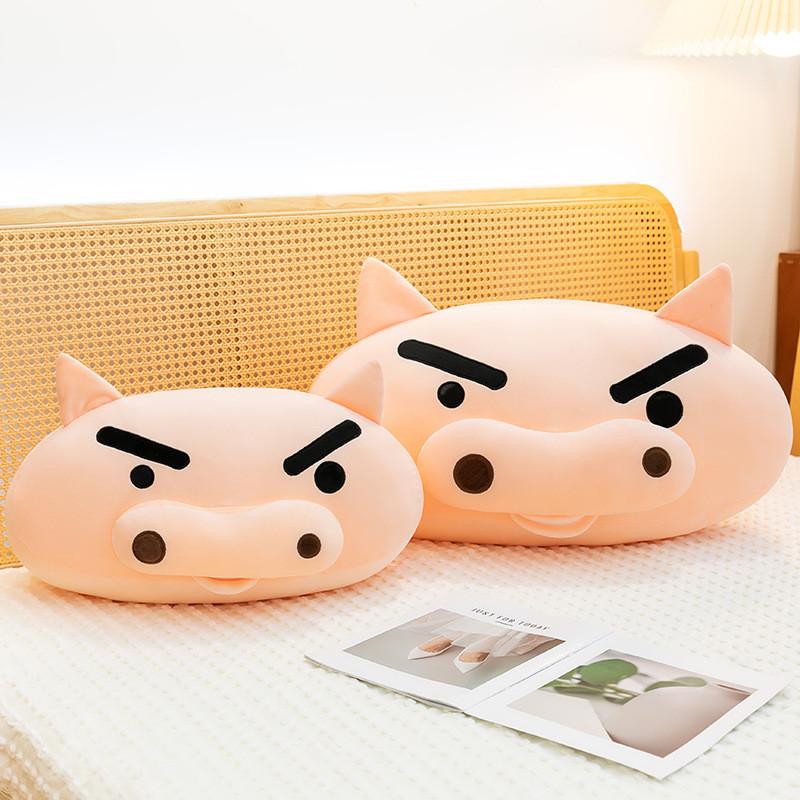 Cartoon Crayon Shinchan Buriburizaemon Plush Pillow For Kids Bedroom Car Decor Gift