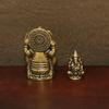 Vintage Brass Ganesha Statue Set With Exquisite Carving 2 Size Options For Home Altar Meditation Room Desktop Decor
