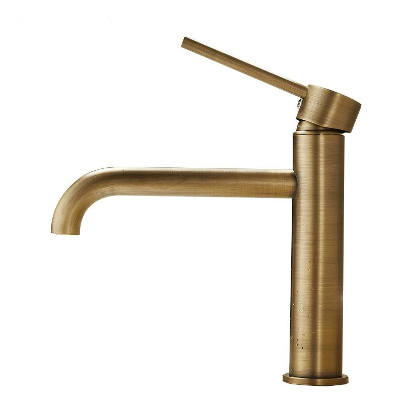 

Tuqiu Antique Bathroom Faucet Brass Basin Faucet Sink Faucet Cold & Hot Water Mixer Sink Tap Deck Mounted Lavotory Faucet Tap