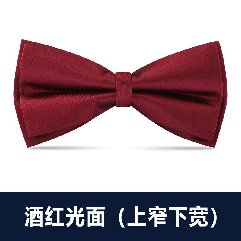 Men'S Double Bow Tie Groom Best Man Burgundy Black Dress Shirt Wedding British Korean Edition Bow Women