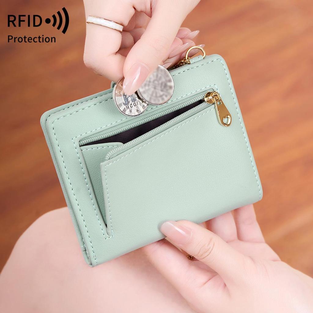 Women's RFID Anti-Theft Slim Bifold Wallet and Card Holder
