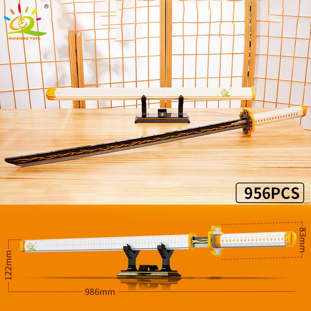 Samurai Sword Building Blocks Ninja Blade Katana Japanese Anime Butterfly Nichirin Knife Bricks Children Toys for Adult