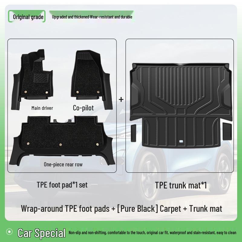 Changan New Deep Blue S05 TPE Floor Mats - Compatible with 26 Models, Full Coverage Car Accessories.