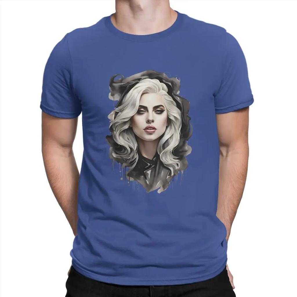 Pop Star Man's TShirt L-Lady Gaga Crewneck Short Sleeve 100% Cotton T Shirt Funny Top Quality Birthday Gifts