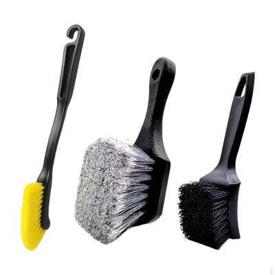 3 Pièces Brosse de Nettoyage Pneu Voiture Tapis Ergonomique Portable Pratique Multifonction