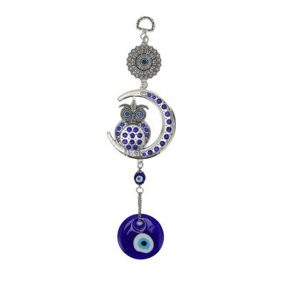 Talizman z Okiem Proroka z Zawieszką Sowa Niebieskie Tureckie Oko Proroka Amulet Błogosławieństwa do Samochodu Domu Ochrona