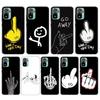 Middle Finger Silicon Phone Case For Xiaomi Redmi Note 14 13 12 12S 11 Pro Plus 11S 10 10S 11T 11E 4G 5G Soft Cover