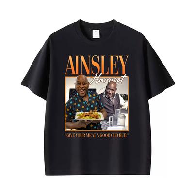 Funny Ainsley Harriott Give Your Meat A Good Old Rub Humor T Shirt Unisex Unisexs Fashion Retro Tshirts Casual 100 Cotton Tshirt