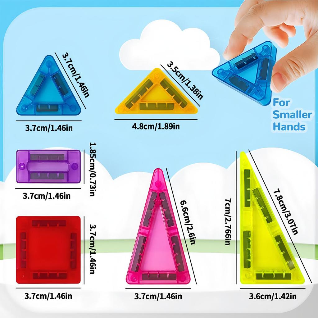 Portable Magnetic Stained Glass Building Tiles Set for Kids - Educational Toy
