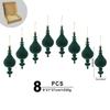 6pcs/Box Plastic Christmas Tree Ornaments Velvet Ball Plastic Cone Ornaments  Home Tree Decor