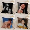 Sänger SShawn Mendes Kissenbezug Seidiger Kurzer Plüsch Beidseitig Bedruckter Kissenbezug für Sofa Alle Jahreszeiten Heimdekoration Geschenk