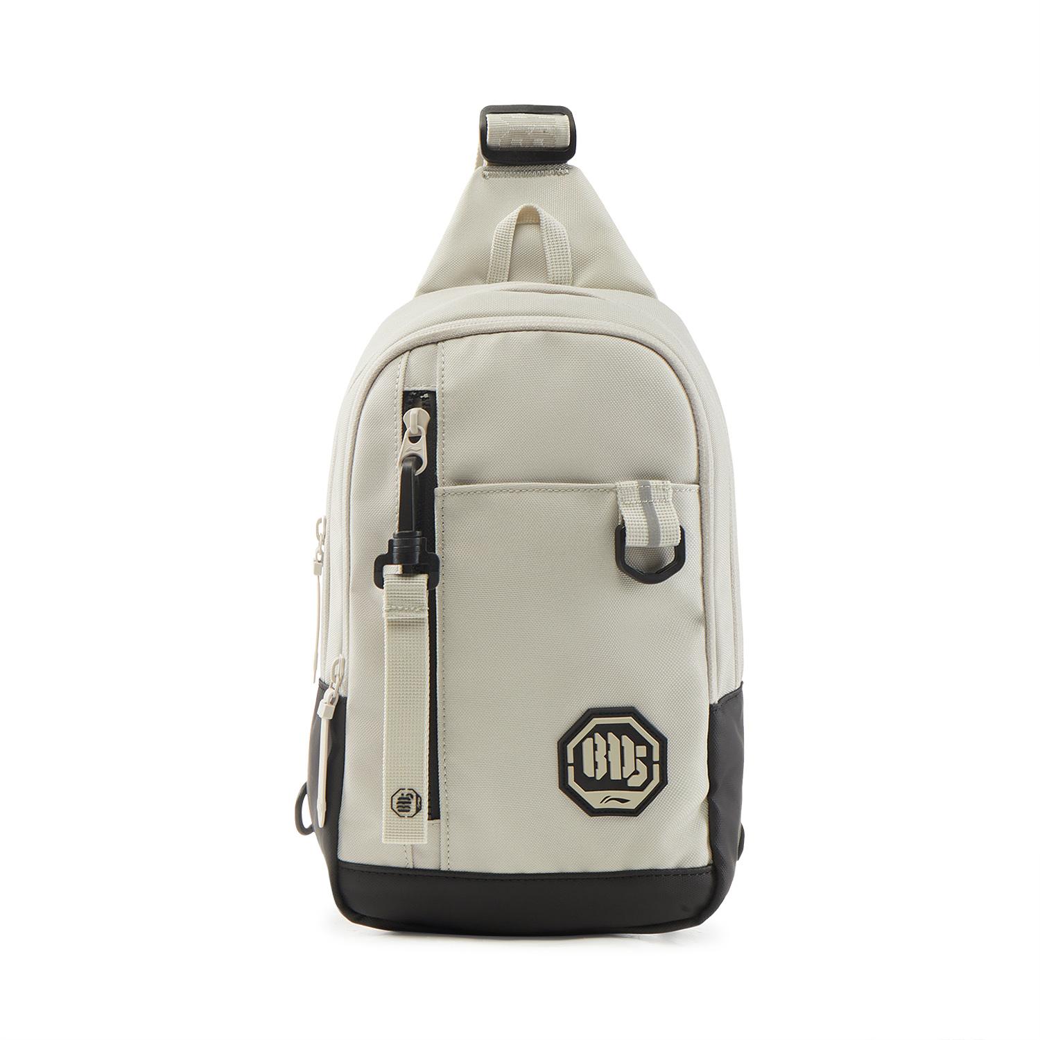 Li Ning Casual Sports Trend Polyester Chest Bag Unisex bags Coastal-Gray ABDV017-2 Coast Gray