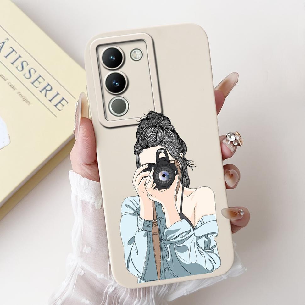For Vivo Y200 Casing V2307 Stylish Sunflower Cartoon Girls Cover Case For Vivo Y 200 V29E V 29E Y200 5G Soft Fundas Capa 6.67"