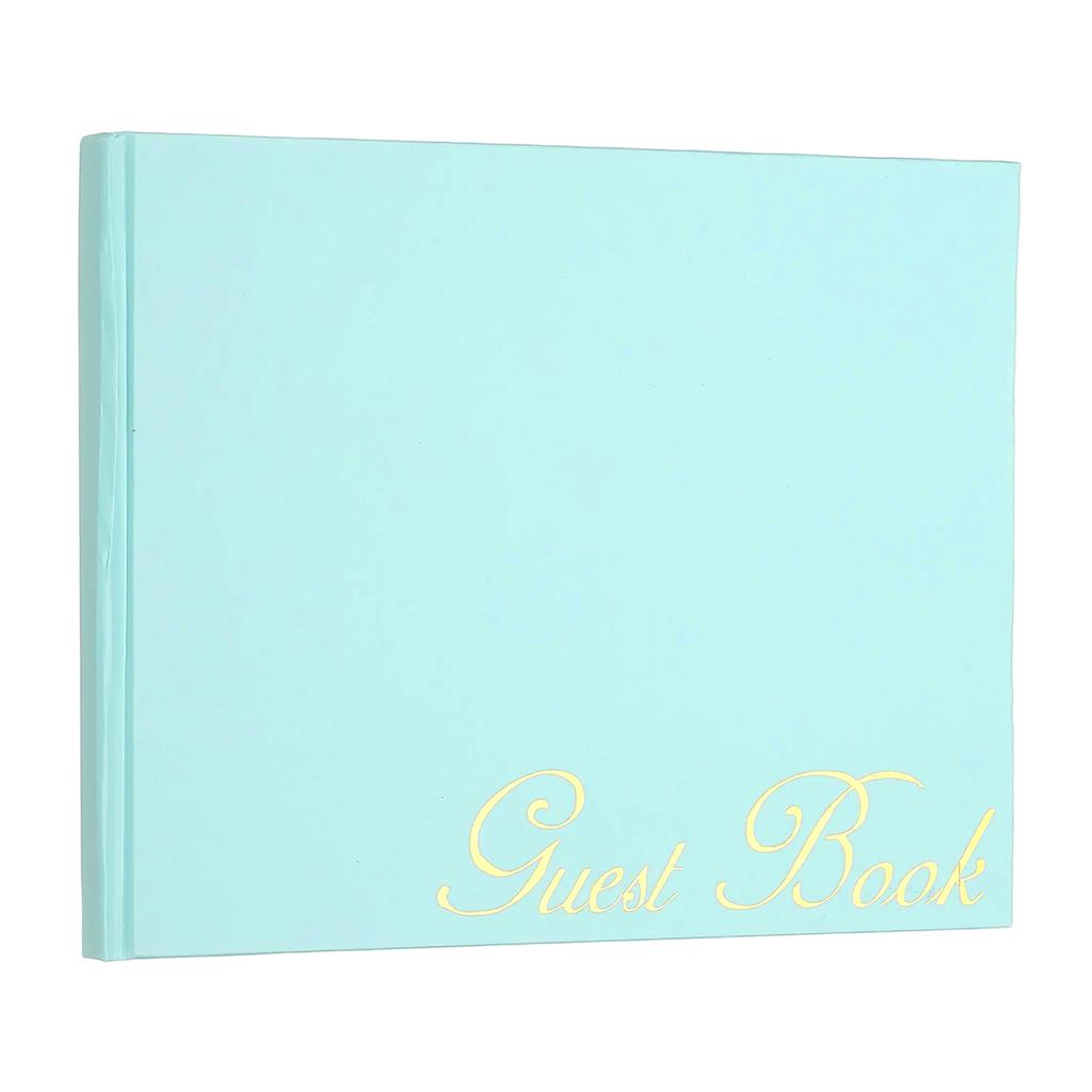 Elegant Guestbook 9x7" Offset Paper Wedding Guest Book Stylish Sign in Book with 50 Blank 120GSM Paper for Receptions Birthdays