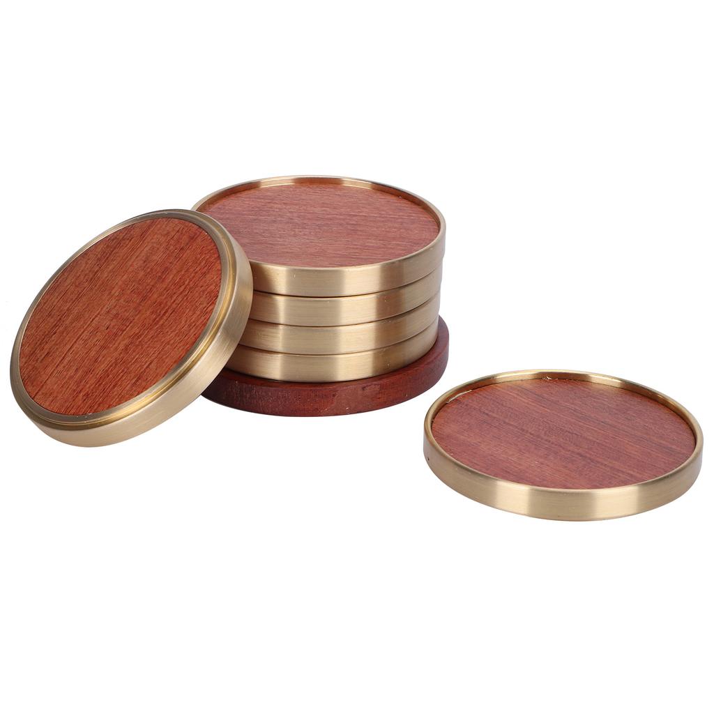 Holz Tee Tassenmatte Isolierung Schreibtisch Tassenuntersetzer Set mit Basis Tablett Teezeremonie Zubehör Palisanderholz