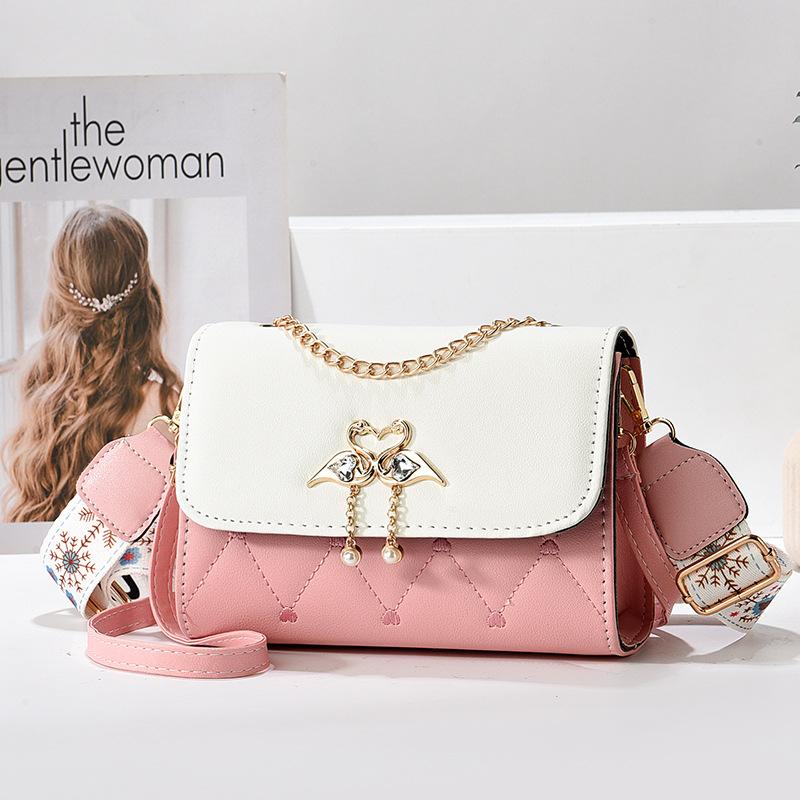 2025 New Style Women's Bag Trendy One-shoulder Crossbody Small Square Bag Fresh, Sweet, Fashionable and Versatile High-end Chain Mobile Phone Bag