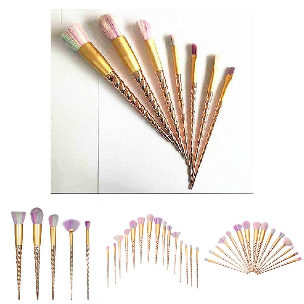 10pcs Female Unicorn Makeup Brushes Set Thread Contour Eyeshadow Powder Brush