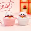 Silent Finger Button Fidget Clicker Keychain Soft Slow Rebound Anti-Stress Mini Toy for ADHD People Daily Relaxation