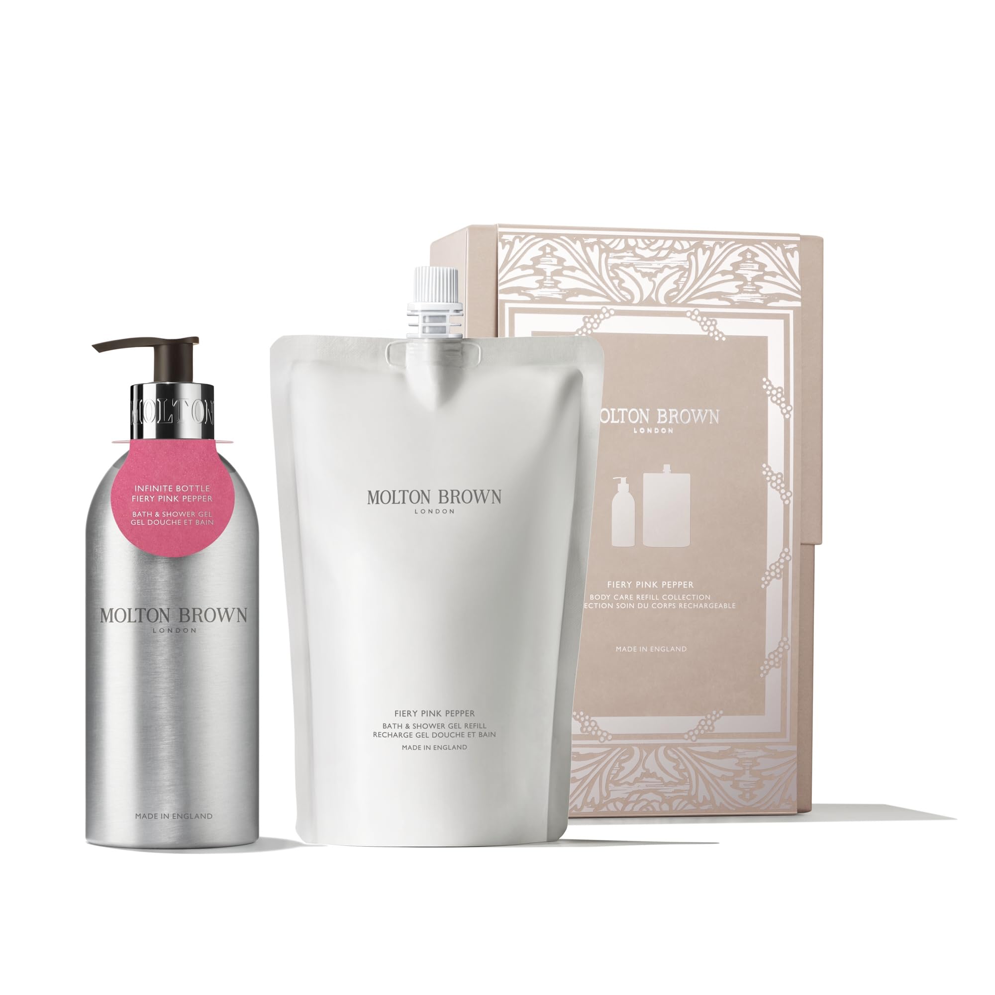 

[Official] MOLTON BROWN Pink Pepper Bath & Shower Gel Infinite Bottle Refill Collection 400ml x 2 Molton Brown