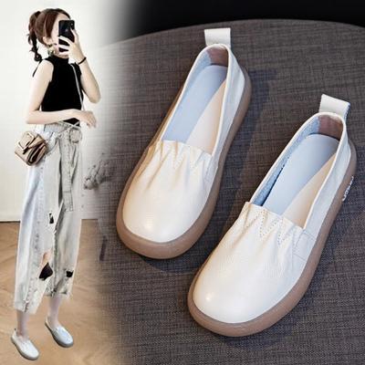 Weiche Volle Echte Leder Schuhe Frauen Flache Schuhe Neue Frühjahr Weiche Sohle Bequeme Schuhe Frau Mode Casual Schuhe
