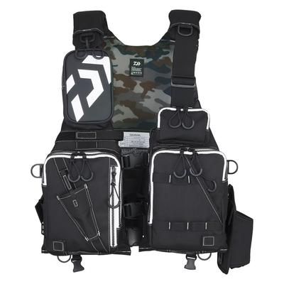 Daiwa Vestă de vânătoare plutitoare neagră și albă gratuită DF-6224