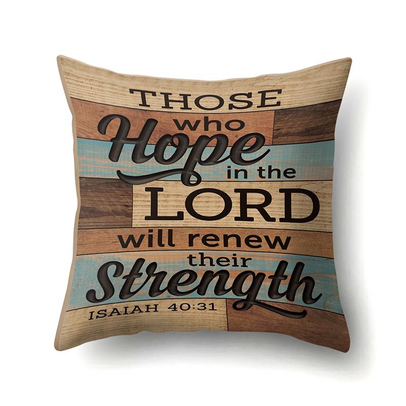 Polyester Pillowcase, Automotive Retro Wood Grain Printing Pillowcase, Waist Cushion Cover, English Cushion, Bedside Cushion Cover