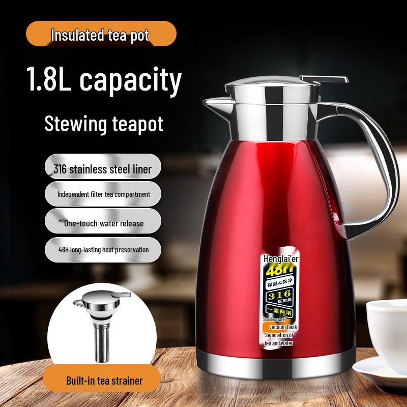 Stainless Steel Large Capacity Insulated Thermos Kettle for Stewing and Boiling Water