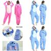 Disney Stitch Flannel Hooded Jumpsuit Pajamas Perfect For Winter And Halloween Cosplay