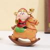 Resin 2026 Horse Year Figurines Year of The Horse Chinese Style God of Wealth Figurine Blessing Mascot Rocking Horse Ornament