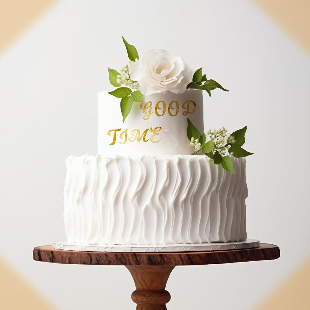 27 PCS Gold Acrylic Cake Alphabet Topper, Mirror Alphabet A-Z Personalized DIY Name Cakes Topper Picks for  Wedding Cake Decorations Baby Shower