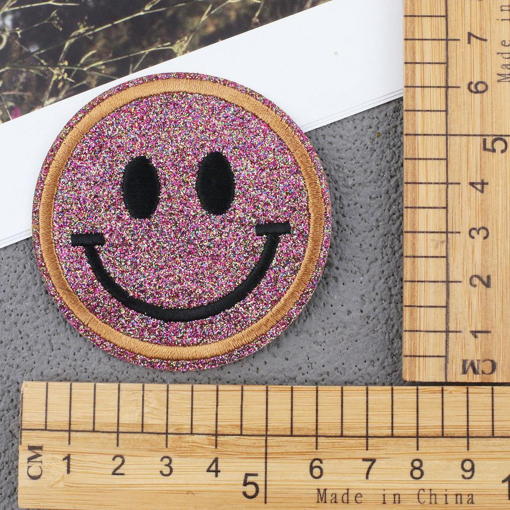 Gypsy Smiley Face Embroidery Cloth Sticker Pentagram Patch Sticker Computer Embroidery Label Clothes Decoration Expression Subsidy Ironing