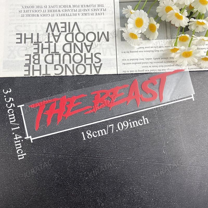 THE BEAST Motorcycle Helmet Stickers Waterproof for Motorbike Fuel tank Fender Front Fairing Electric Scooter Vinyl Decals