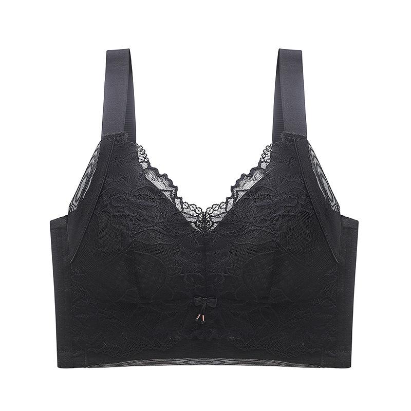 

Ultra-thin underwear, women s thin bras, bras, no steel rings, gather and close the secondary breasts to prevent sagging, large size. 44/100D чорний