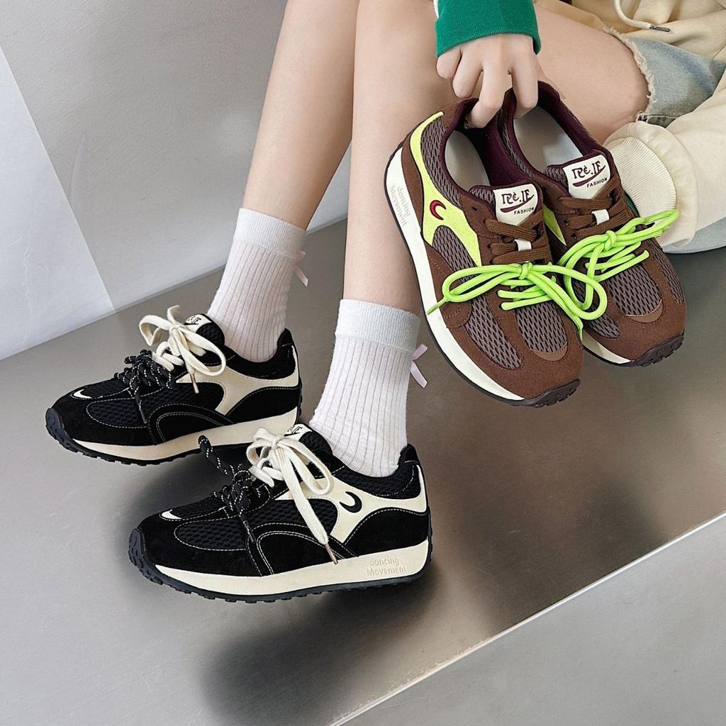 Retro thick-soled Forrest Gump shoes for women's 2025 summer new casual fashion versatile explosion increased inner sports breathability