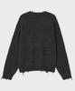 Bellie Scarf Crewneck Sweater - Charcoal Gray