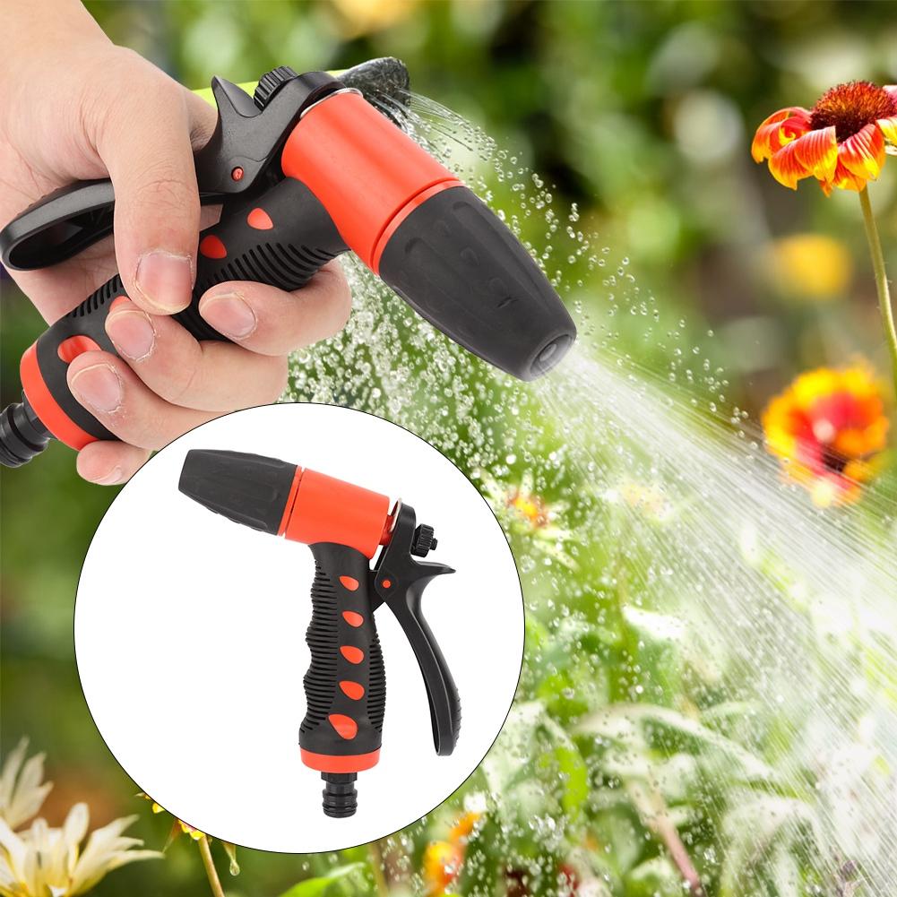 Spruzzatore per Tubo da Giardino Portatile con Montaggio a Morsetto, Materiale ABS, 3 Connettori. Comodo per Fiori, Alberi, Lavaggio Auto. Ideale per