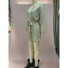 Women's Summer Sequins Long Sleeve Casual Short Jumpsuit