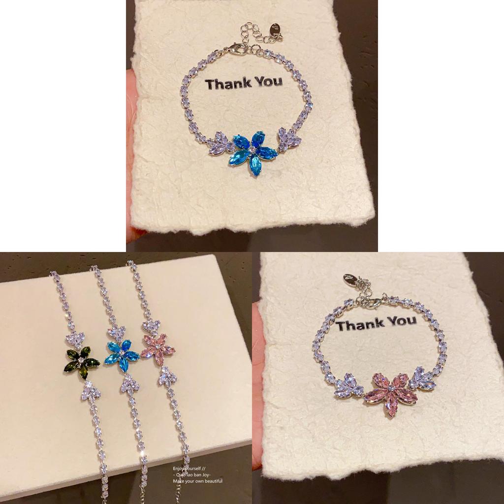 Floral Zircon Hand Chain Jewelry For Women With Light Luxury Style Ideal For Gifting