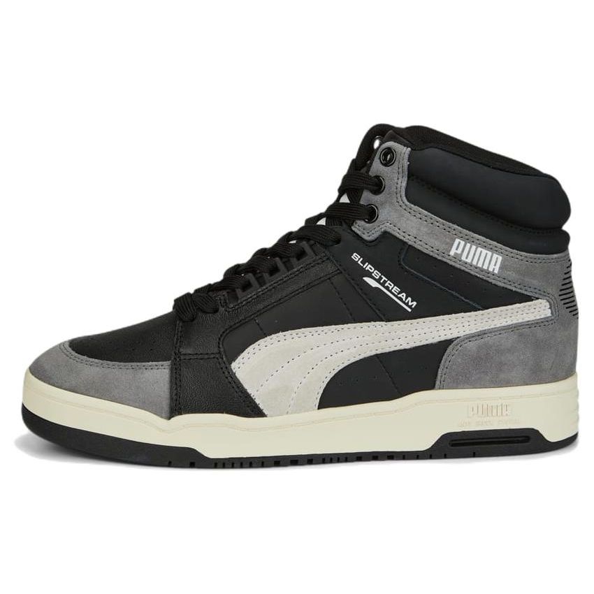 Puma Slipstream Mid Heritage Comfortable Versatile Shock Absorbing Durable High-Top Sneakers Unisex Sneakers Black Gray 386545-04