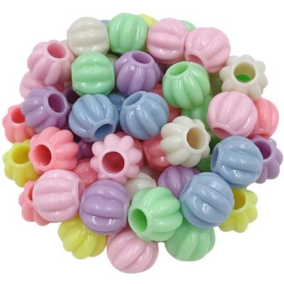 Forniture per feste a casa Perline acriliche Accessori per braccialetti fai da te Perline distanziatrici Foro grande Colore misto Plastica 20 pezzi Lanterna coniglio Cuore All'ingrosso