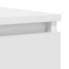 White Sideboard with Drawers 100.5 X 35 X 98.5 Cm Engineered Wood