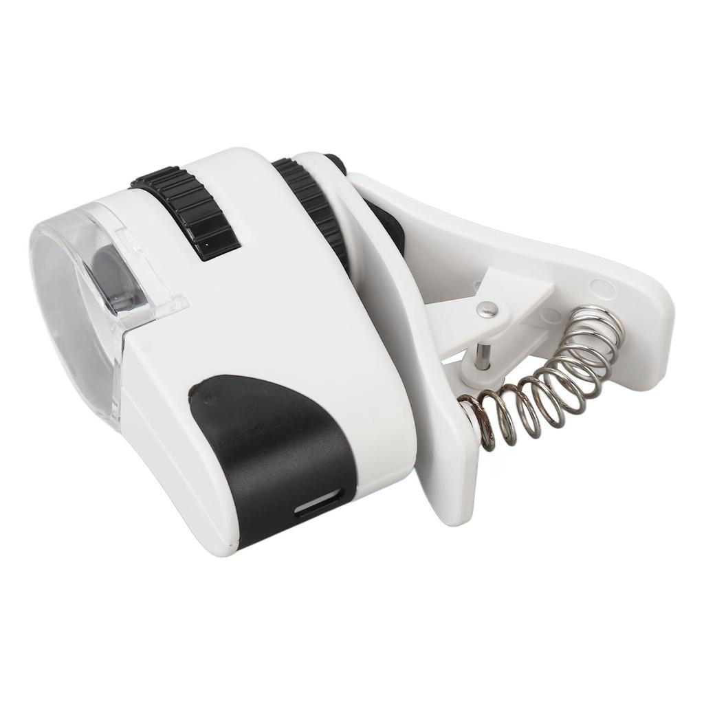 Clip Microscopes Jewels Magnifier Mini USB Charging LED Illuminated Jewelry Magnifier for Eyelash Tattoo