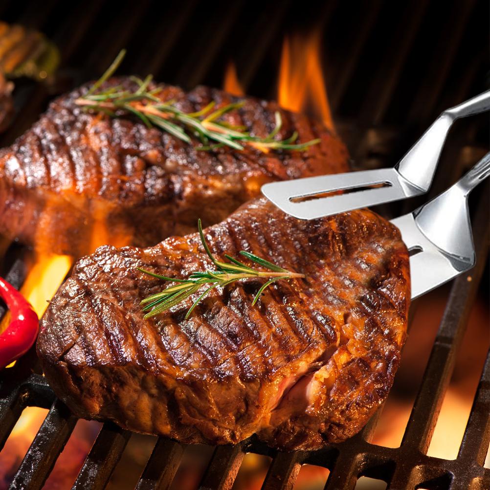 Double Sided Shovel Clip Stainless Steel Shovel for Frying Fish Flip Fish Multi Function Steak Clip