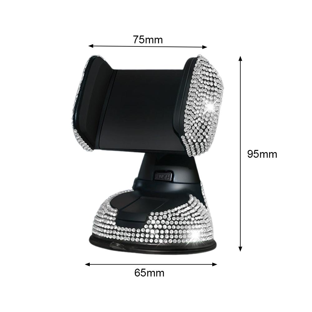 Crystal Rhinestones Car Phone Holder 360 Degree Rotation Mount For Car Dashboard Universal Car Mobile Phone Holder
