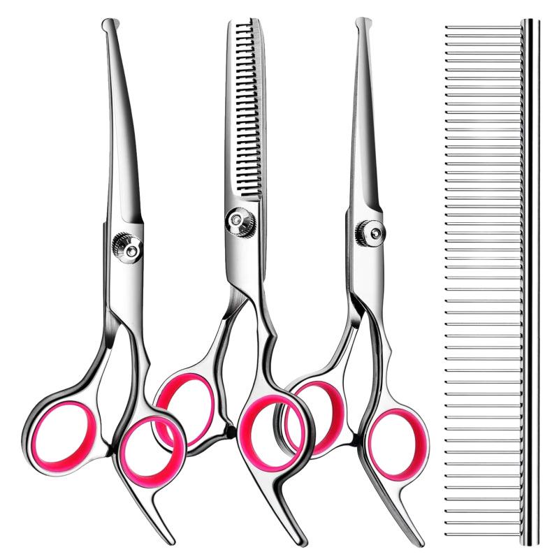 Popular Pet Scissors Set: Round Head Dog Styling, Thinning & Trimming Tools