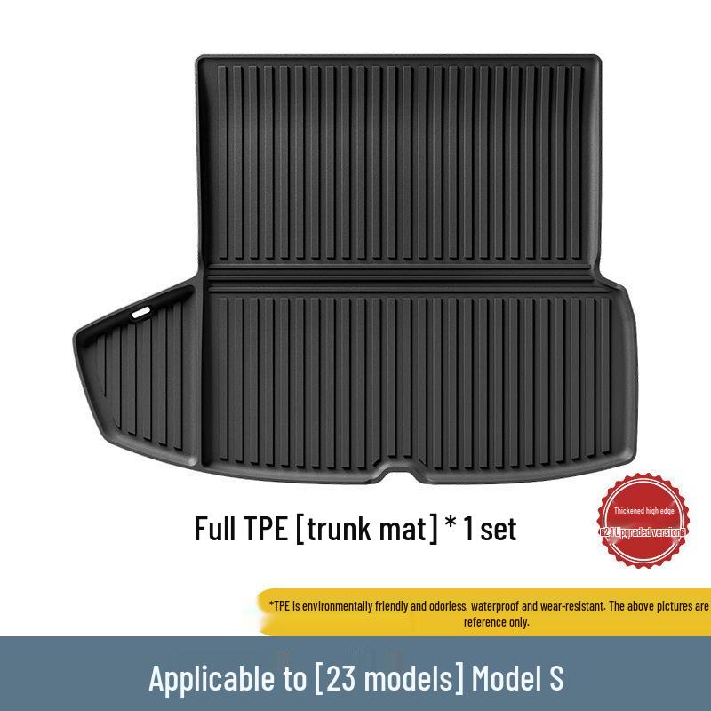 Custom TPE Car Mats for 2023 Tesla Model S - Includes Main Trunk Mat