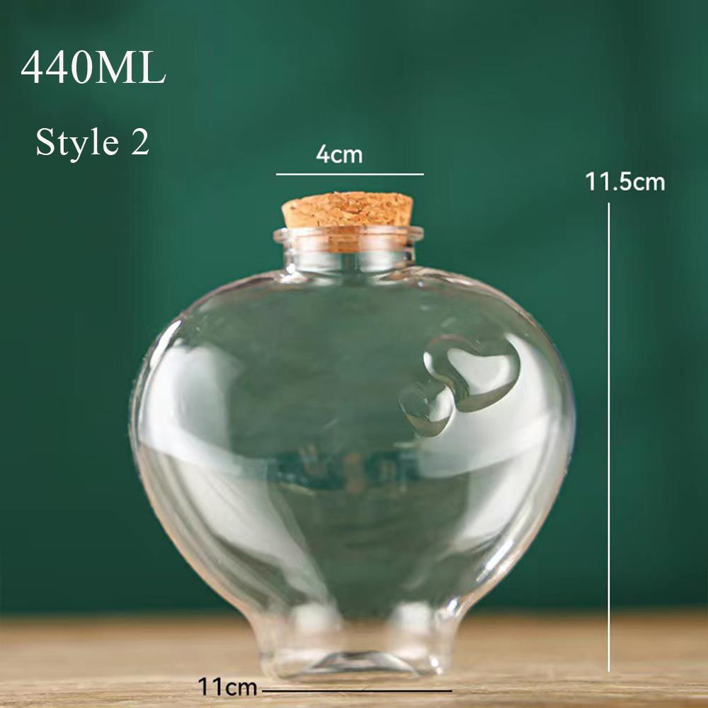Transparente Plastikflasche Geschenk Wünschflasche Glückssternflasche Heimdekoration Flasche Aufbewahrungsglas Holzstöpsel Kreativ