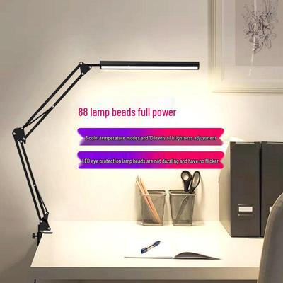 LED Long Arm Desk Lamp - High Brightness for Students and Nail Art