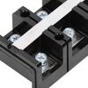 Terminal Block 2 Row Electric Wire Barrier Screw Strip for Power Supply with Cover AC600V 100A